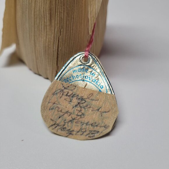 Husk Doll Czechoslovakia Art 5 Inch Fan Braid Woman 1970s Tourist Souvenirs - Picture 6 of 10